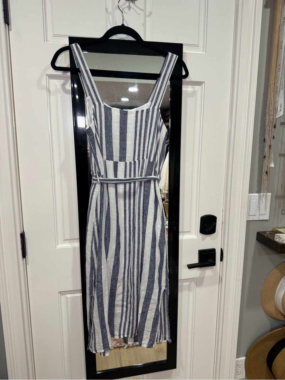 Rails Blue and White Striped Maxi Dress with Tie Waist size small - Picture 11 of 11